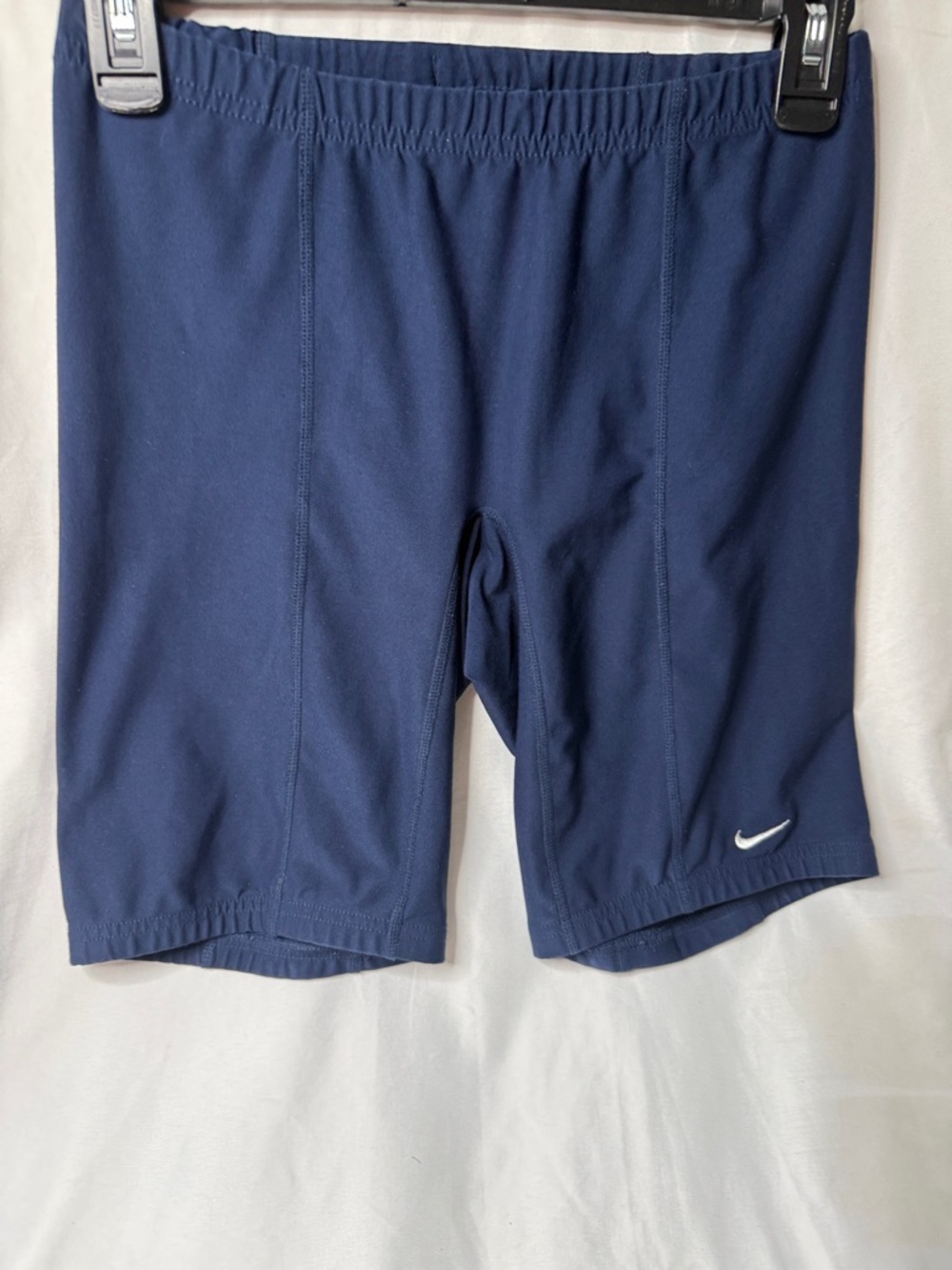 Nike Navy Bike Shorts with White Swoosh